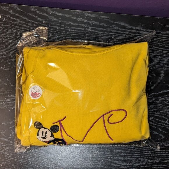 Vintage Yellow Mickey Mouse Sweatshirt Size Large - Picture 11 of 12